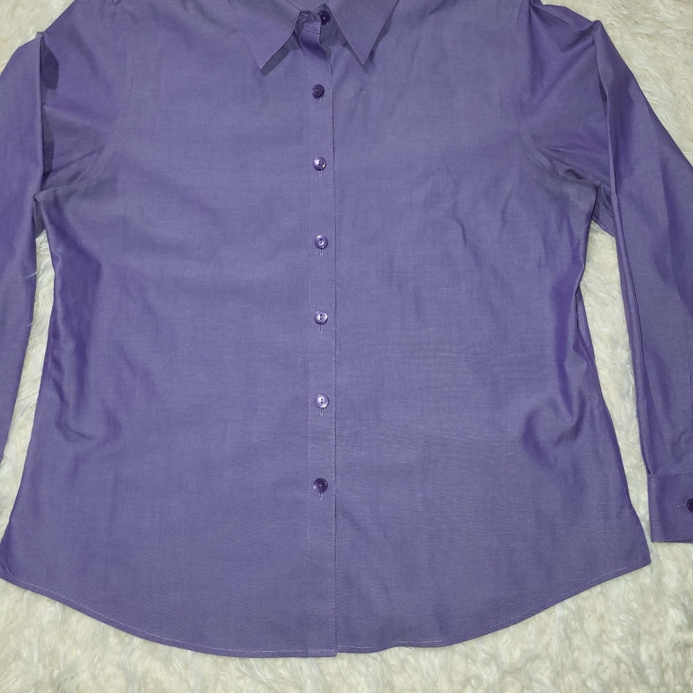 Pendleton Purple Long Sleeve Fitted Button Down S… - image 3